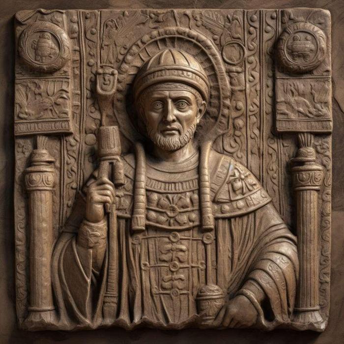 Characters (Justinian I 4, HERO_60) 3D models for cnc